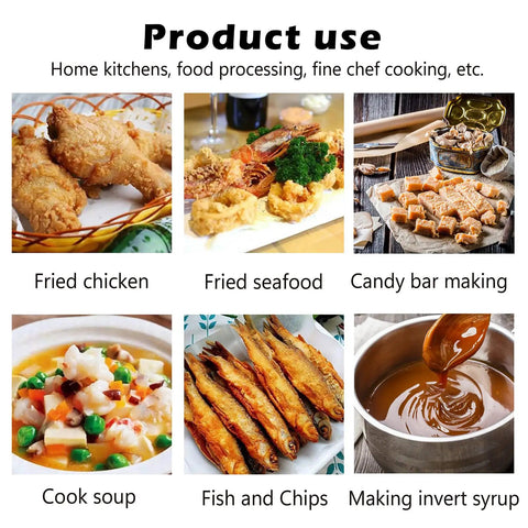 Pro Grade 12 Inch Probe Deep Frying Oil Thermometer Two Pack With Pot Clip For Frying Oil Candy Making Kitchen Uses