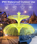 Solar Star Jellyfish Garden Lights Six Pack With Color Changing Fiber Optic Glow for outdoor patio landscape.