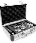 9 Piece MT2 Wood Lathe Drive And Live Center Kit With Aluminum Case No Fuss Mounting Includes Three Multi Spur Drive Centers