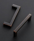 30 Pack Solid 3 Inch Center To Center Slim Square Bar Drawer Handles In Oil Rubbed Bronze For Kitchen Cabinets
