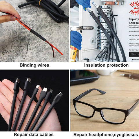 Pro Grade Do It All Heat Shrink Tubing Kit 100 PCS 3.54 Inch Length 4:1 Ratio Adhesive Lined Dual Wall Marine Grade Waterproof in use