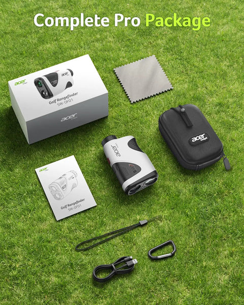 Pro Golf Rangefinder With Slope Switch And Pin Lock Vibration For Precise Readings Up To 1200 Yards, 7X Magnification kit
