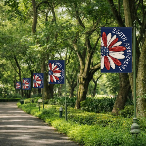 Patriotic 250th Anniversary USA Garden Flag 1776 To 2026 Double Sided Waterproof 12x18 Inch Commemorative Flag For Yard
