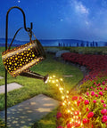 Cool Solar Watering Can With Lights For Outdoor Garden Decor illuminating pathway with starry LED string lights