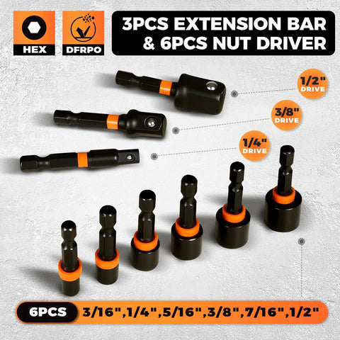 68 Piece Impact Screwdriver Bit Set Beast Pro Grade Black Oxide Coated Bits With Dry Anti Rust Oil six nut drivers and extension bars