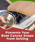 Snap Stick Zipper And Snap Lubricant for Easy Zippers And Snaps, White Quick Glide Formula Keeps Gear Moving, No More Sticks, Easy Apply On Bags, Jackets, Outdoor Gear And Boats on boat snaps