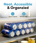 Soda Can Organizer And Dispenser For Fridge And Pantry Stackable 12 Oz Can Storage Bins Clear Space Saving Kitchen Organizer