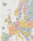 Europe Map Poster 20x30 Laminated Wall Chart For Classrooms And Homes With Dope Colors And Vivid Imagery Durable Educational Wall Map