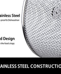 Close-up of grid design on Rotisserie Cage For PowerXL Air Fryers 304 Stainless Steel 10.24x5.57x5.57 Inch