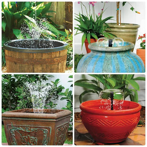 LED Fountain Pump With Lights Submersible Water Pump For Aquarium Pond Garden Backyard 10W 160GPH 600L/H in various water features