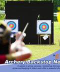 Heavy Duty Archery Backstop Netting With Rope And Hooks For Backyard Shooting 5 By 5 Ft 2 Mm Thick Built To Last Bows