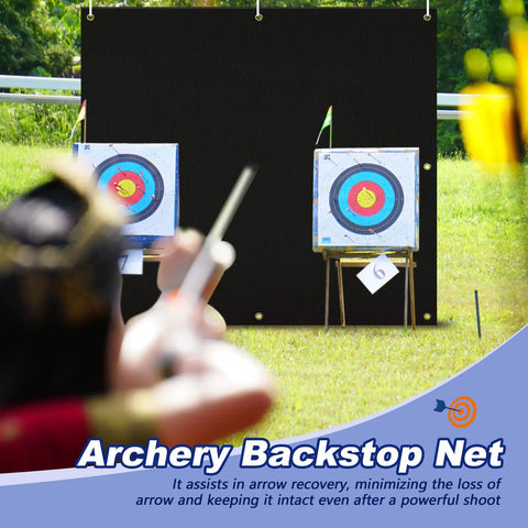 Heavy Duty Archery Backstop Netting With Rope And Hooks For Backyard Shooting 5 By 5 Ft 2 Mm Thick Built To Last Bows