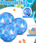 Hawaiian Leaves 12 Pack Inflatable Beach Balls 7.87 Inch For Pool And Beach Games Kids Party Favors Birthday Gifts Summer Fun Classroom Decor