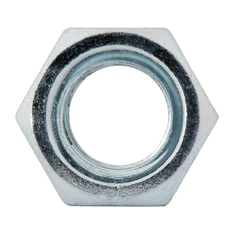 Three Eighths Inch Hex Nuts Grade Two Zinc Plated Coarse Thread 16 TPI, 100 Pack For Industrial And Commercial Use