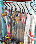 12 Pack 6 Inch Heavy Duty S Hooks Vinyl Coated Non Slip Metal Hooks For Hanging Plants And More 7mm Thick Black Durable Closet Organizer For Bird Feeders Kitchen Tools Bikes hanging chains and tools in garage