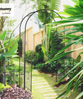 Outdoor Garden Arbor Arch Gate With Trellis Sides For Climbing Plants And Grape Vines Ideal Wedding Ceremony Decor Locking Doors