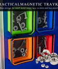 Collapsible Magnetic Parts Tray For DIYers Must Have 4.5 Inch Square Silicone Tool Tray With Dual Sided Magnetic Base Four Colors