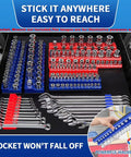 Magnetic Socket Organizer Set 8 Piece With Six Socket Trays And Two Wrench Racks Keeps Your Metric And SAE Sockets And Wrenches Sorted
