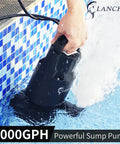 1.6HP Submersible Sump Pump With Float Switch 6000GPH High Flow in pool