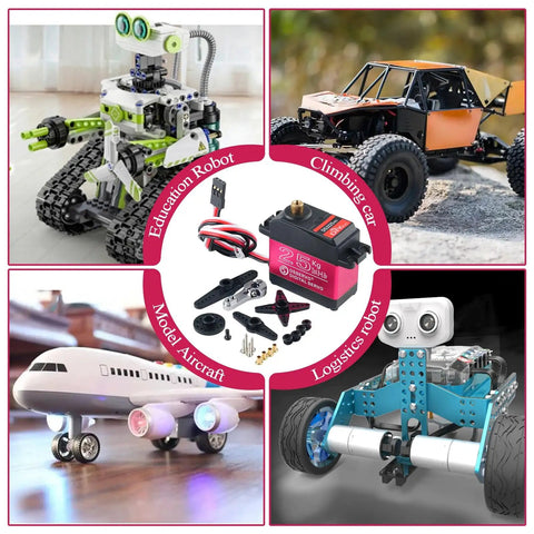 Dual Pack 270 Degree Beefy Torque Digital Servo For RC Cars And Boats with full metal gears and 25T servo horn in RC models