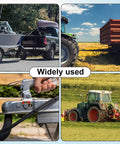 10-Piece Trailer Hitch Coupler Pins With Quick Release Ring Locking Pins Set for farm trailers and lawn equipment in use