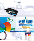 Craft Resin epoxy resin kit with dual pumps, 1 gal total, crystal clear, low viscosity for arts and crafts