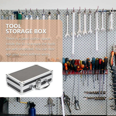 Compact Toolbox Organizer With Reinforced Handle For Hand Tools And Accessories Portable Small Tool Storage Box Pro Grade Case