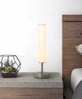 Dimmable LED Cylinder Table Lamp With 360 Degree Illumination And Three Color Temperatures Easy Touch Dimmer in bedroom
