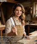 Woman holding a chisel from a 4 Piece Ultra Sharp Wood Chisel Set With CR V Steel Beveled Blades And Guards in workshop
