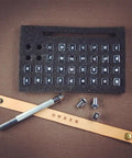 Leather Stamp Kit 37 Piece Set With One Eighth Inch Tall Number And Alphabet Stamps Steel Handle Pro Grade For Leathercraft