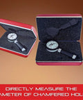 Inch Reading Dial Indicator Internal Chamfer Gage For 90 To 127 Degree Angles And 0 To 1 Inch Range With Deluxe Padded Case