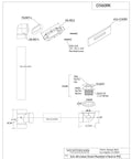 Knockout Polished Brass Tip Toe Bathtub Drain Stopper Kit Features Linear Overflow Faceplate Half PVC Tees and Straight Fittings For No Fuss Install and Slick Glide Action Sweet Pro Grade Plumbing Setup 20 Pack schematic parts list with specifications