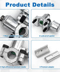 BPV-31 piercing valve kit for refrigerator lines with zinc alloy body, leak-proof gasket, puncture needle, and adapters.