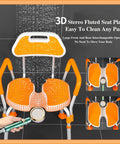 Heavy Duty Indoor Shower Chair With Non Slip U Shaped Seat, Easy Sit Stand Aid For Elderly And Disabled, Safe Grip