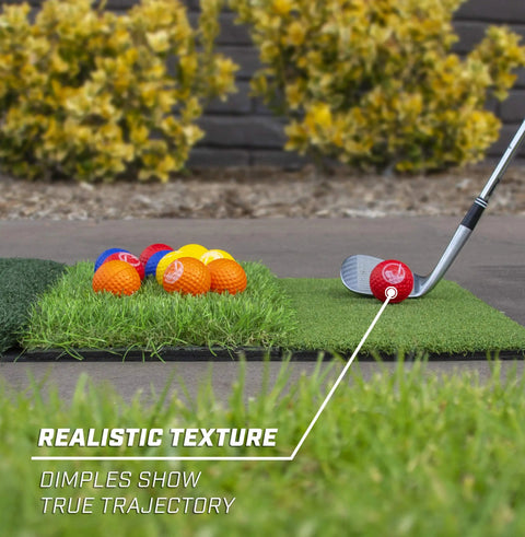 Foam Golf Practice Balls 16 Pack with Realistic Feel and Limited Flight for Safe Indoor or Outdoor Practice at Home or in the Backyard