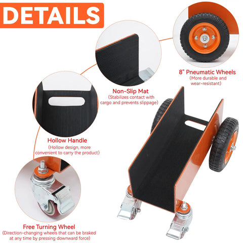 Heavy Duty Panel Dolly Cart With 1200 Lbs Capacity Four Smooth Roll Wheels Rustproof Steel Build To Haul Drywall Or Doors Like A Badass On Tight Job Sites Without Breaking A Sweat