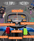 Licensed McLaren Electric Go Kart For Kids With Drift Pedal, Display Screen and Control Features, Bluetooth Music Icons