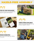 Hassle-free assembly for Heavy Duty Steel Garden Cart For Yard And Farm With Removable Sides 1000 lb load capacity.