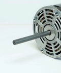Side view of Packard 45117 Furnace Blower Motor One Third HP Replacement For Carrier Bryant Payne HC41AE117A showing shaft and vent details.