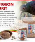 Pigeon Grit for Strong Muscles and Bones, Nutritious Bird Food for grit-eating birds, 1.5 lb bag with mineral-rich formula.
