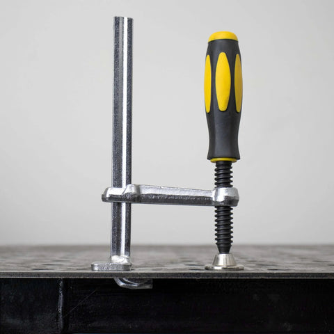 Insert Hook Clamp For 3/16 Inch Thick Tables With 5/8 Inch Or 16mm Holes, Quick Light Duty Clamping Tool, side view