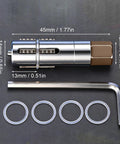 Hamwesh Heavy Duty 45# Steel Broken Pipe Extractor Tool with Hex Wrench, Dual Diameter Stripped Thread Remover Kit 45mm 12mm
