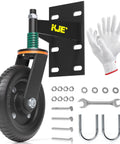 Heavy Duty Gate Wheel For Fences And Farm Gates, 8 Inch Wheel With 360 Degree Rotation, Spring Loaded Caster Supports Up To 600 Lbs