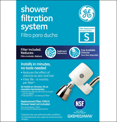 Shower Water Filter System Reducing Chlorine, Hard Water, And Sediment, Tool Free Install, Replace Filter Every Six Months, NSF Certified