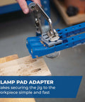 Pocket Hole Jig 320 Compact And Durable For Tight Spaces Delivers Rock Solid Joints With Easy Adjustable Drill Guides in use on wood