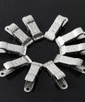 10 Pcs Mini Metal Clamps Crocodile Clips One Half Inch Wide Spring Clamps With Smooth Jaw And Five Sixteenth Inch Capacity Silver Pack