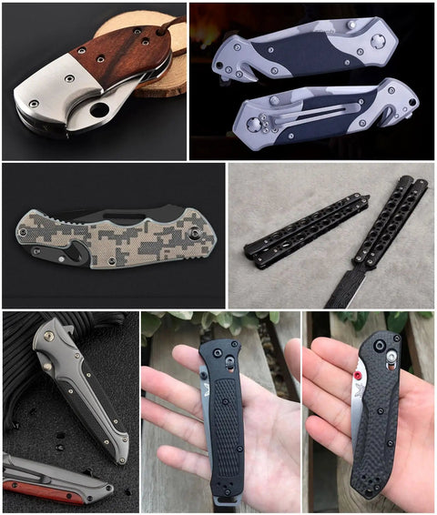 No Nonsense T6 T8 Driver Compatible Hardware pocket knife assortment with stainless steel screws and folding blades.