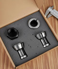 Collet Nut And Collet Chuck Set M17 Tool Holding Clamp For Precise Routing And Cutting Beefy Heavy Duty Ultra Consistent Hold For Shop Use And Fabrication Floors, 4-piece set in foam box