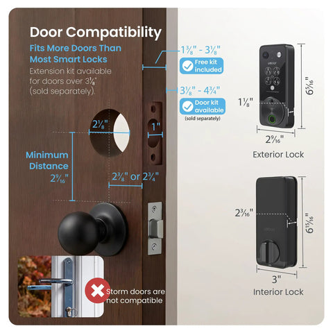 Super Slick Smart Lock With 2K Video Doorbell Cam And Apple Home Key Built For Fast AI Touch Entry And Total Hassle Free Operation Plus Crisp Night Vision Coverage