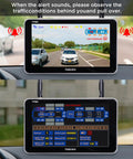 Wireless 1080P Backup Camera Monitor With Built In RV Tire Pressure Monitoring System TPMS Four Sensor Kit interface view